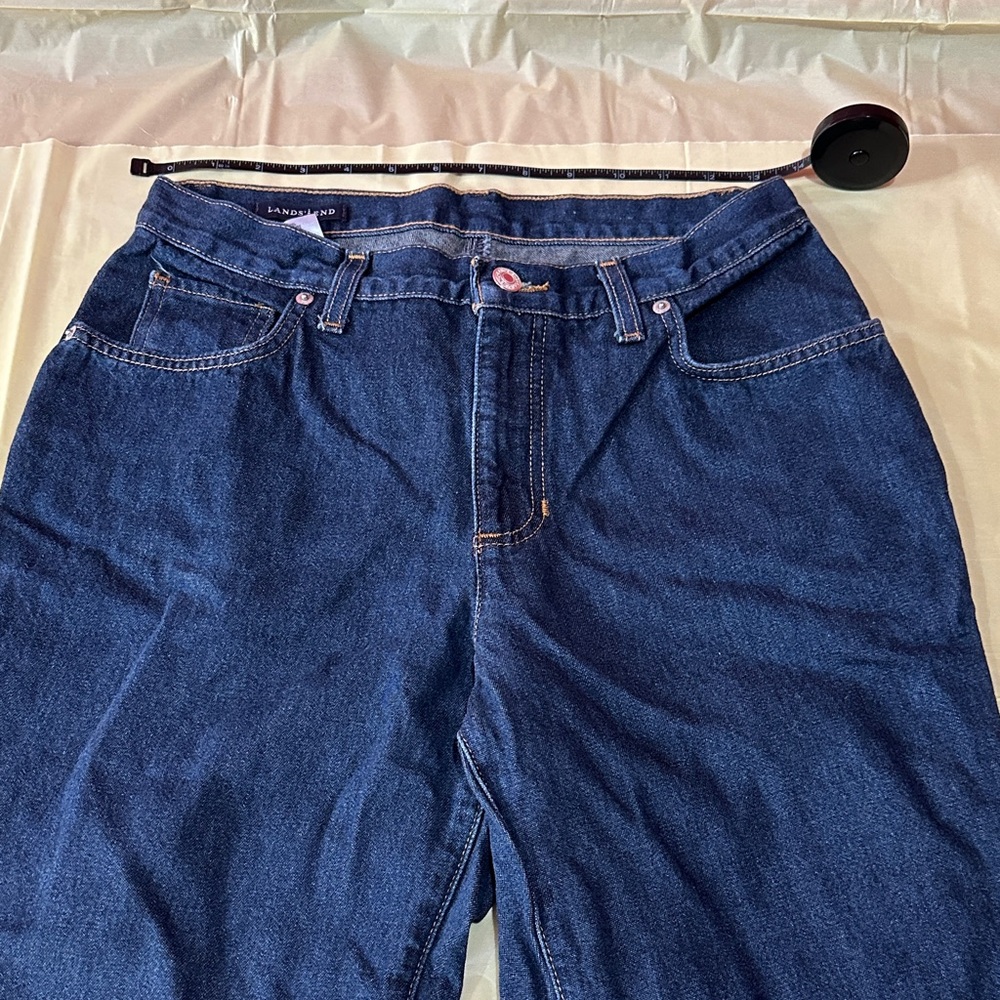 Lands' End Women Dark Blue Relaxed Jeans 8P
